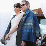 bride and groom under chuppah