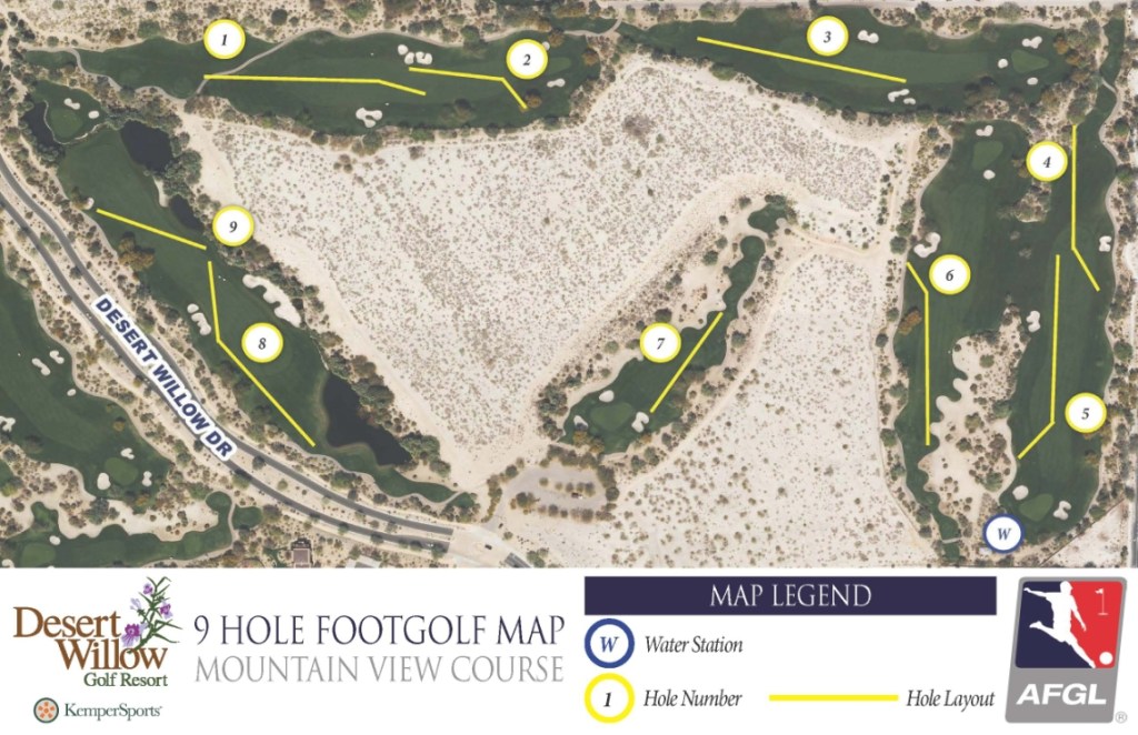 9 Hole Footgolf Map