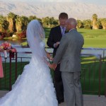 Bride and groom during wedding ceremony