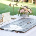 Table setting with guestbook