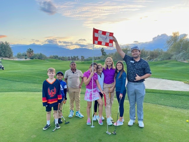 Junior Golf Summer Camp attendees at Desert Willow Golf Resort.