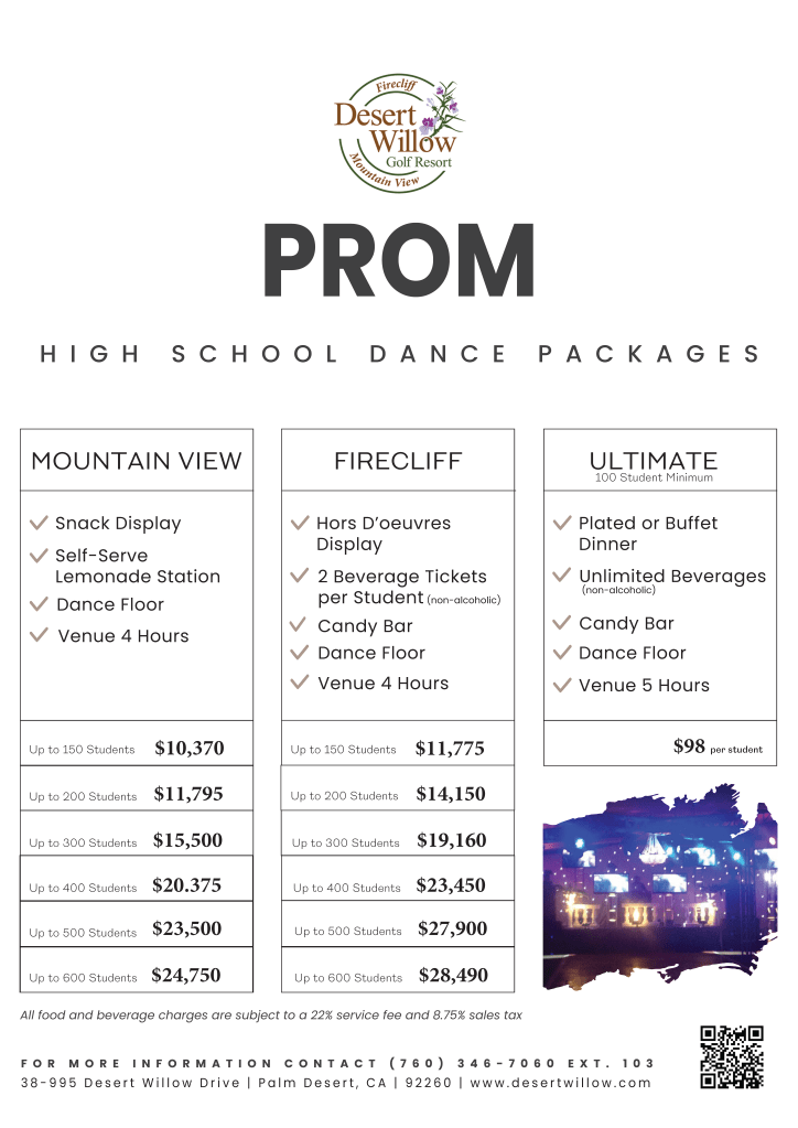 High School Dance Packages at Desert Willow Golf Resort Page 2