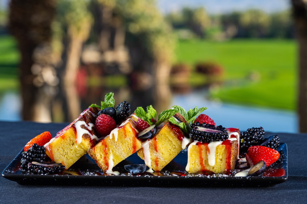 Creme Brulee French Toast at The Terrace Restaurant at Desert Willow Golf Resort