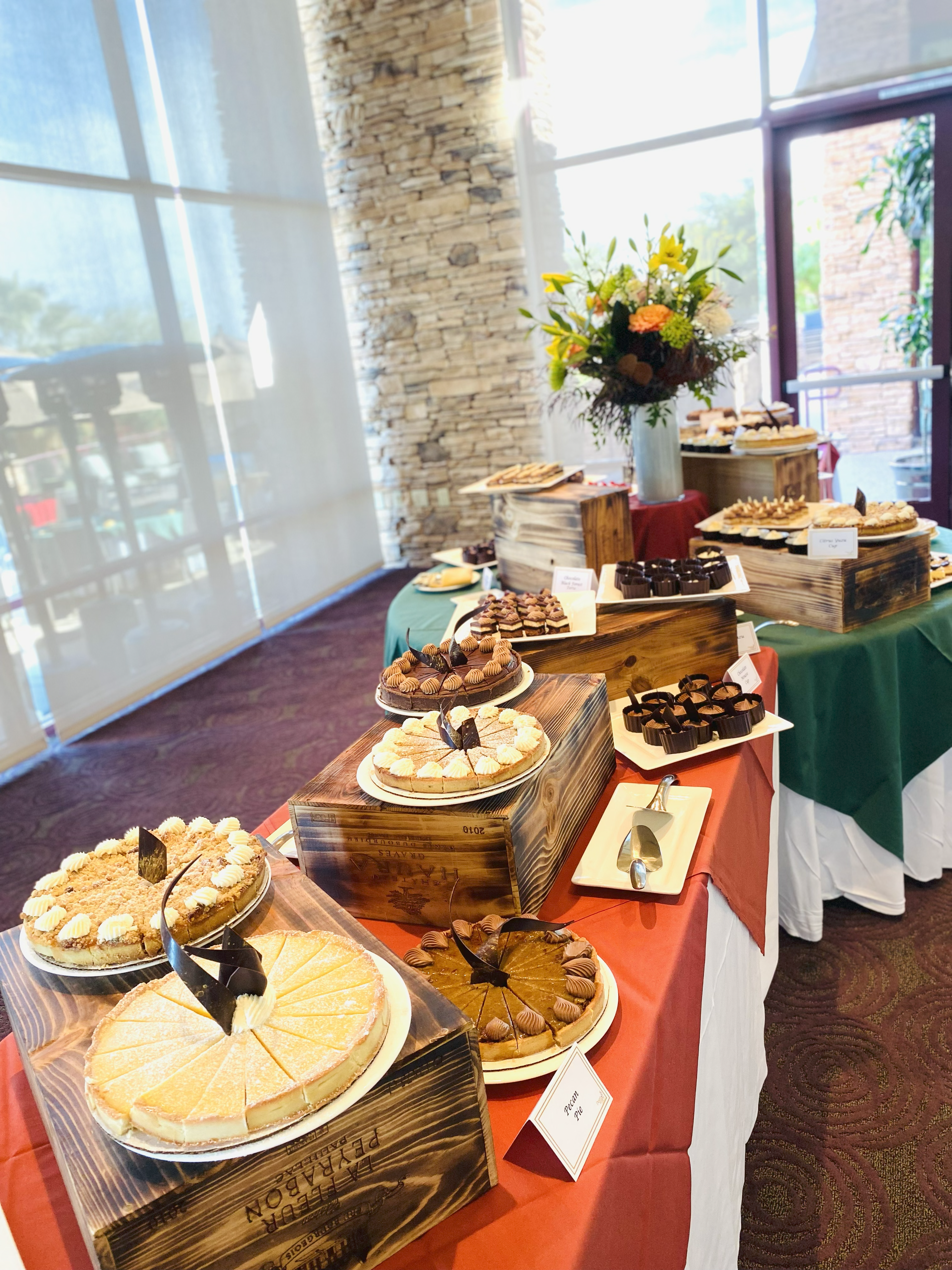 Dessert display at Desert Willow Golf Resort event