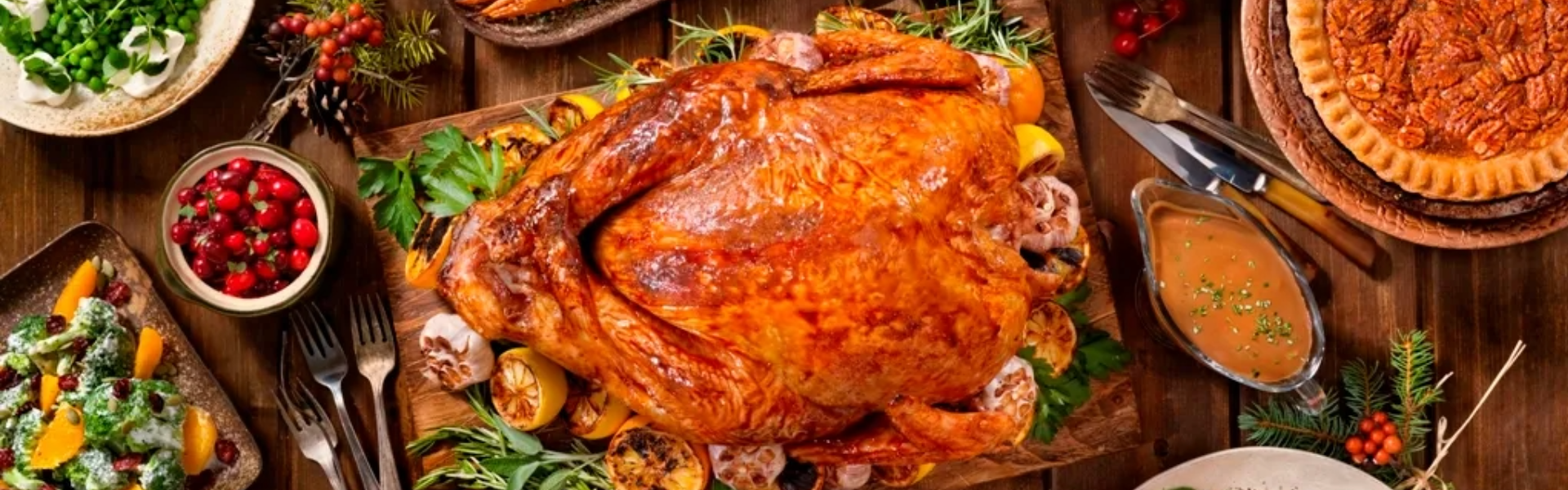 Thanksgiving buffet display at The Terrace at Desert Willow Golf Resort